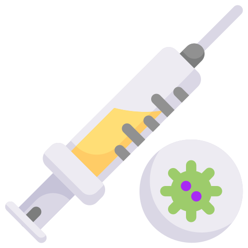 Disease, epidemic, infection, injection, syringe virus, transmission, virus icon